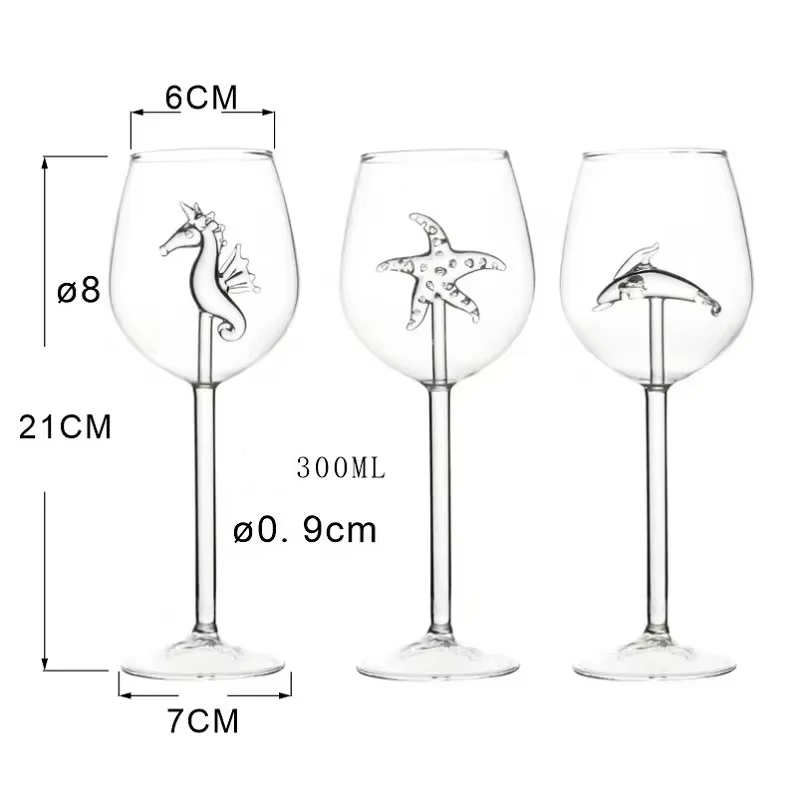 Sea Animals Dolphin Seahorse Starfish Glasses - Image 2
