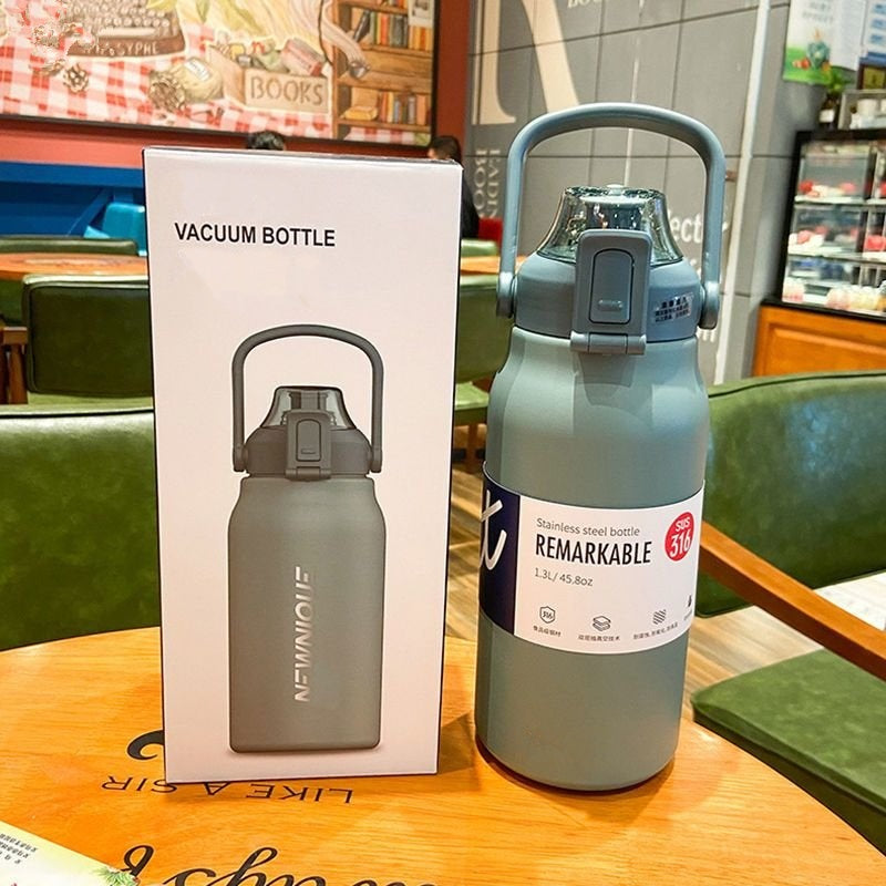 Stainless Steel Built-in Straw Camping Thermos - Image 3