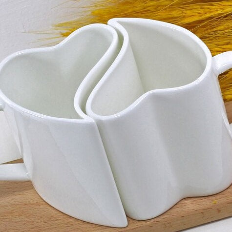 2pcs Valentines day Heart Shape Couple Mug - Image 3