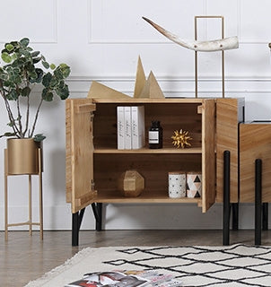 Nordic Elegant Side Entrance Wood Cabinet - Image 3