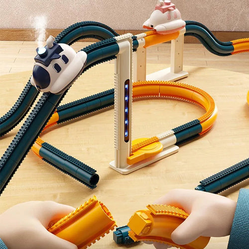 360° Flip Space Craft Interactive Steam Car Track - Image 0