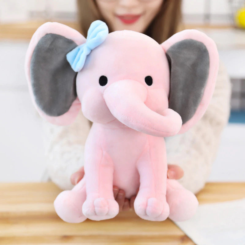 Cute Plush Grey Elephant Pillow Dolls for Baby - Image 0