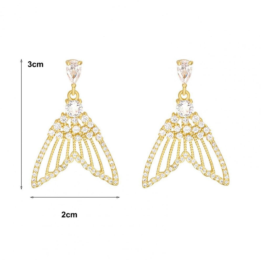 Crystal Fish Tail Earrings - Image 8