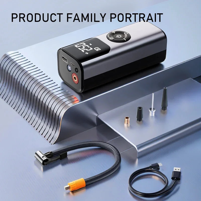 Mini Wireless Automatic Car Tire Air Compressor Pump - Image 2