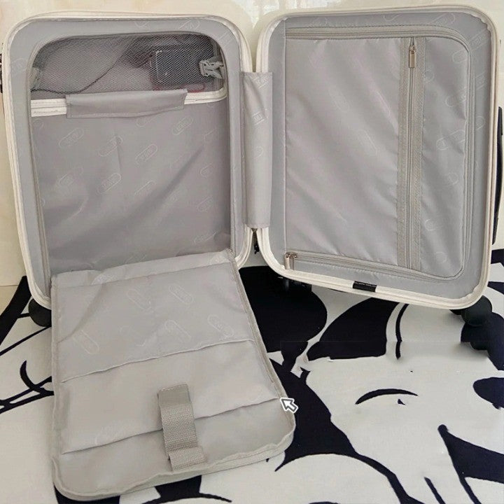 Easy Access Elegant Front-Opening USB Charging Luggage - Image 1