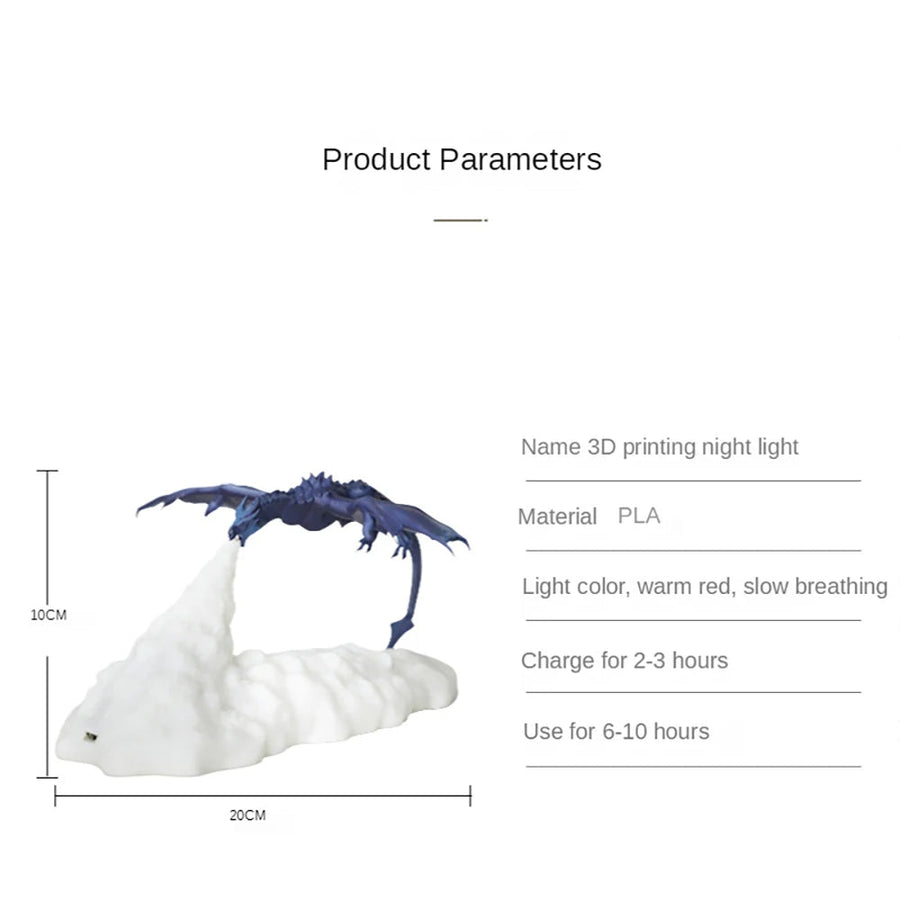 3D Print LED Fire Dragon Night Lamp - Image 4