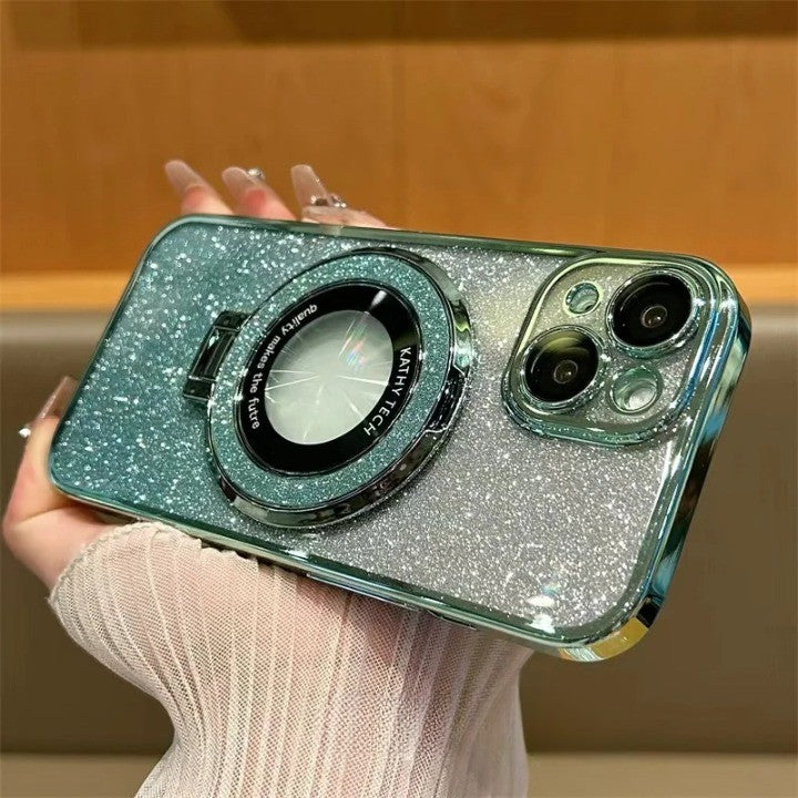 Glitter Magnetic Ring Stand Phone Case - Image 1