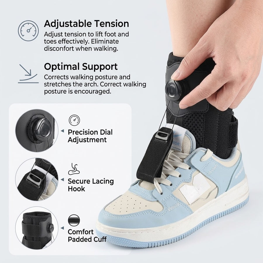 Daily Walk Shoe-Attached Foot Drop Support Brace