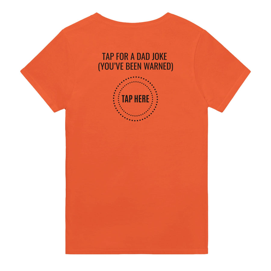 Tap For a Dad Joke Funny Cotton T-Shirt - Image 9