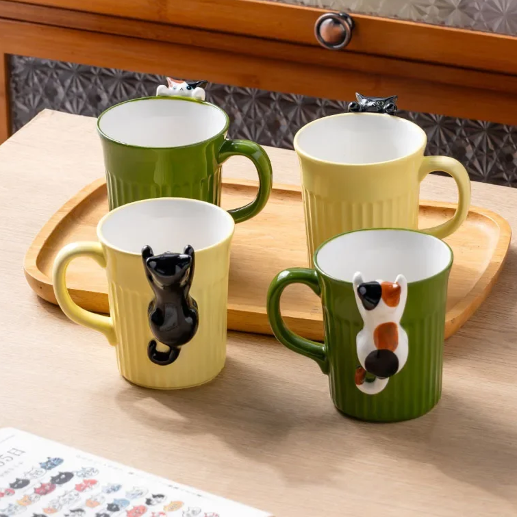 Hanging in There Cat Ceramic Mug - Image 3