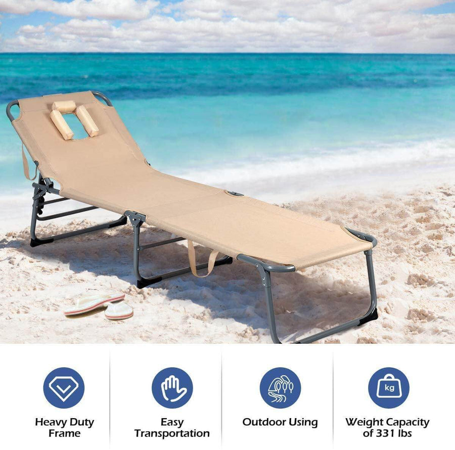 Adjustable Lounge Chair with Face Hole - Image 2
