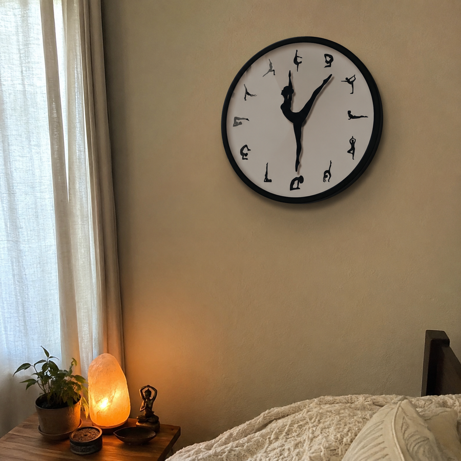 Mindful Movement Yoga Wall Clock