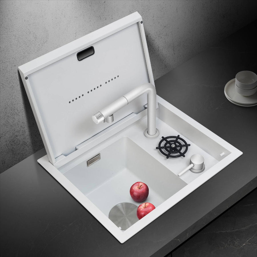 Dual-Compartment Waste Disposal Kitchen Station Integrated Sink - Image 1