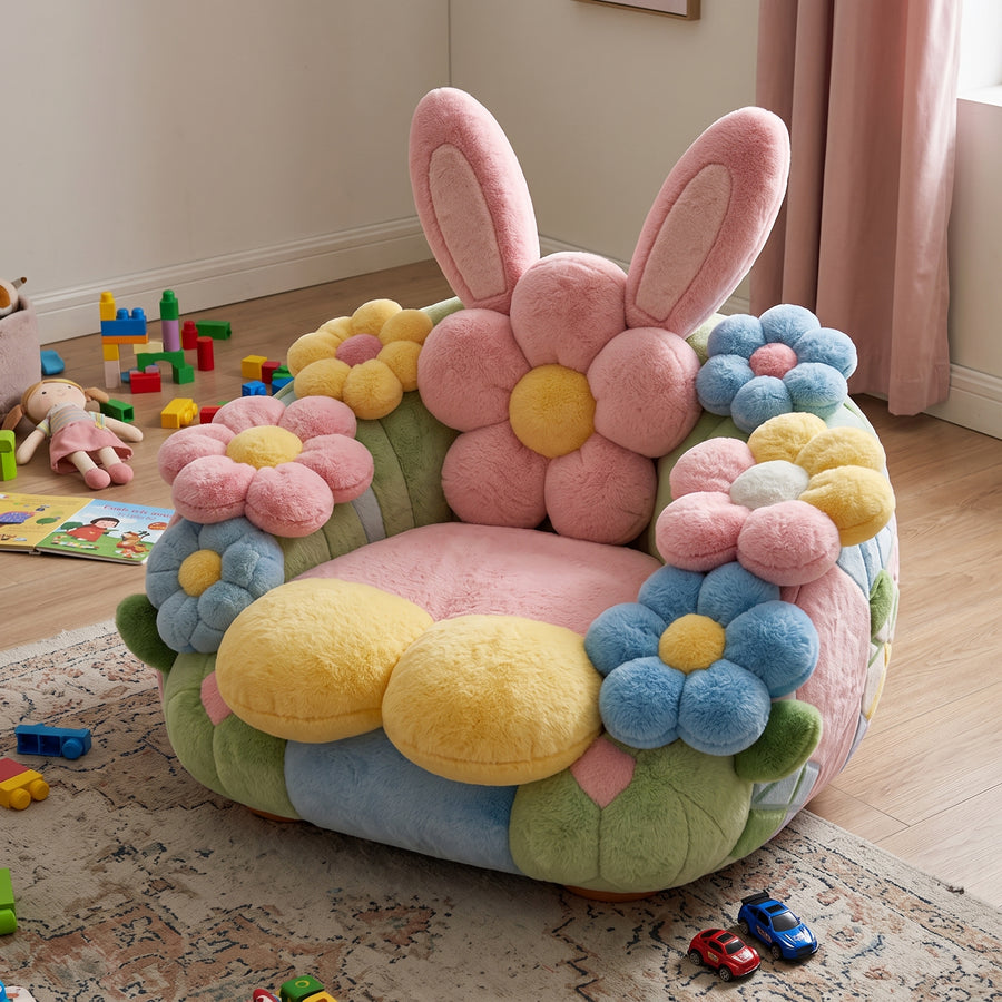 Spring Burrow Plush Rabbit Accent Lounge Chair