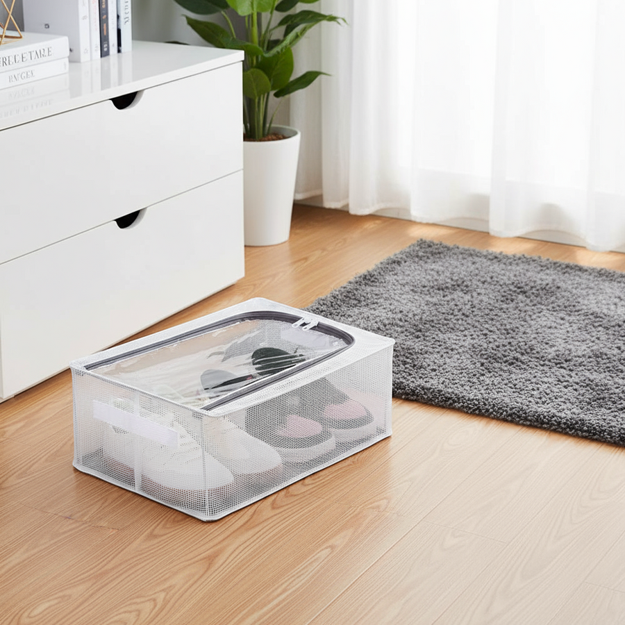 Foldable Stackable Shoe Storage Organizer - Image 1