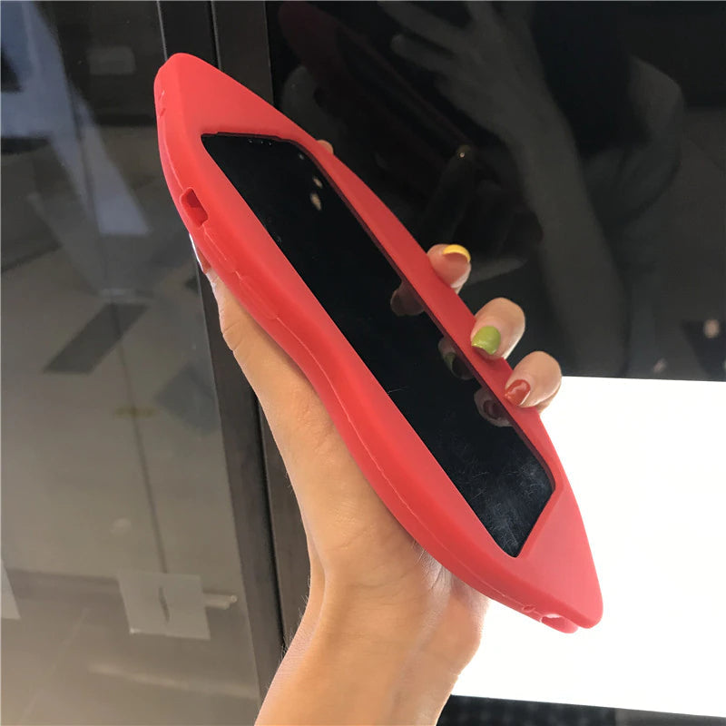 3D Big Red Lip Mouth Kiss Soft Silicone Shoulder Iphone Cases - Image 6