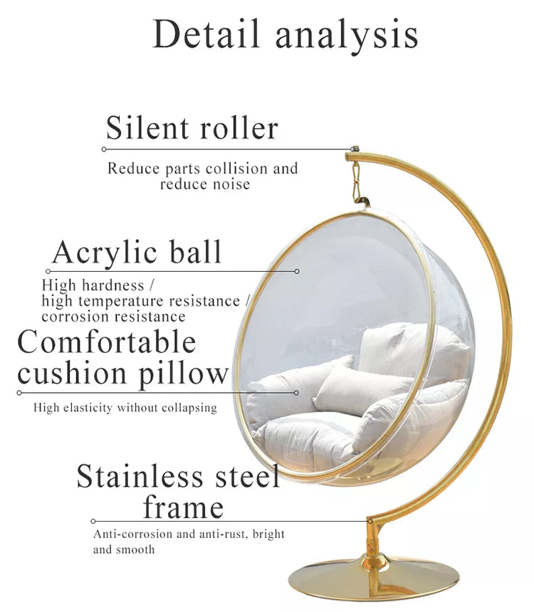 Egg Pod Swing Bubble Chair - Image 1