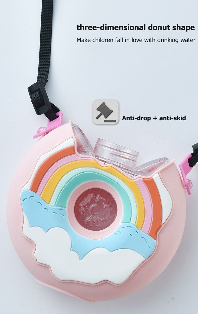Cute Cartoon Built-in Straw Water Bottle - Image 4