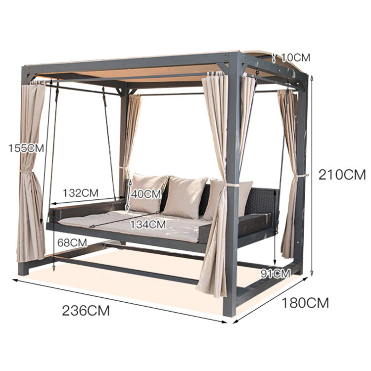 Nordic Style Breezy Outdoor Multifunctional Swing Bed - Image 5