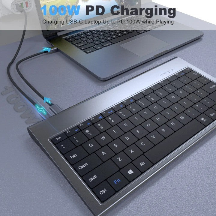 10in1 Keyboard Multi USB Docking Station - Image 4