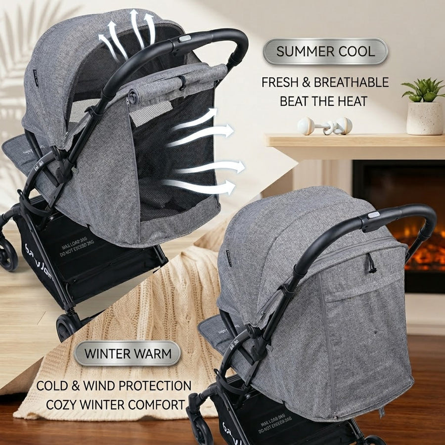 Foldable Light Weight Baby Stroller - Image 2