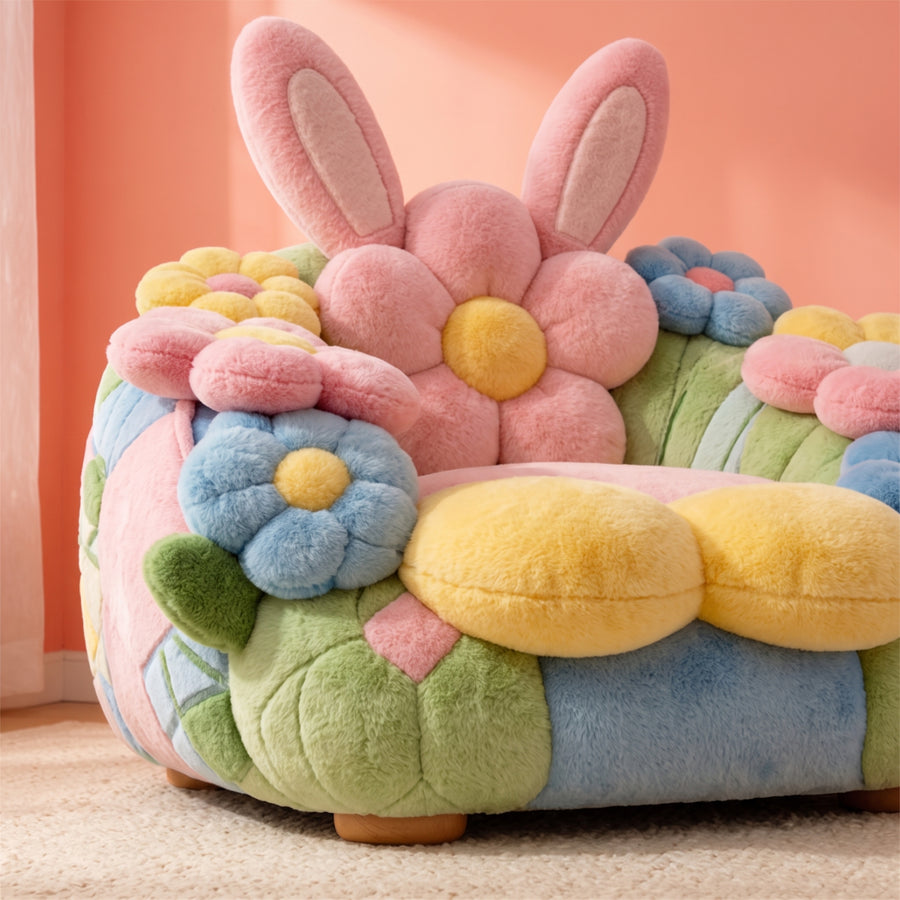 Spring Burrow Plush Rabbit Accent Lounge Chair