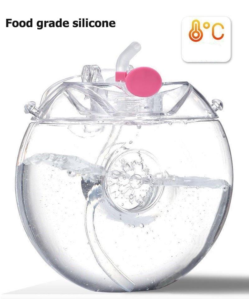 Cute Cartoon Built-in Straw Water Bottle - Image 5