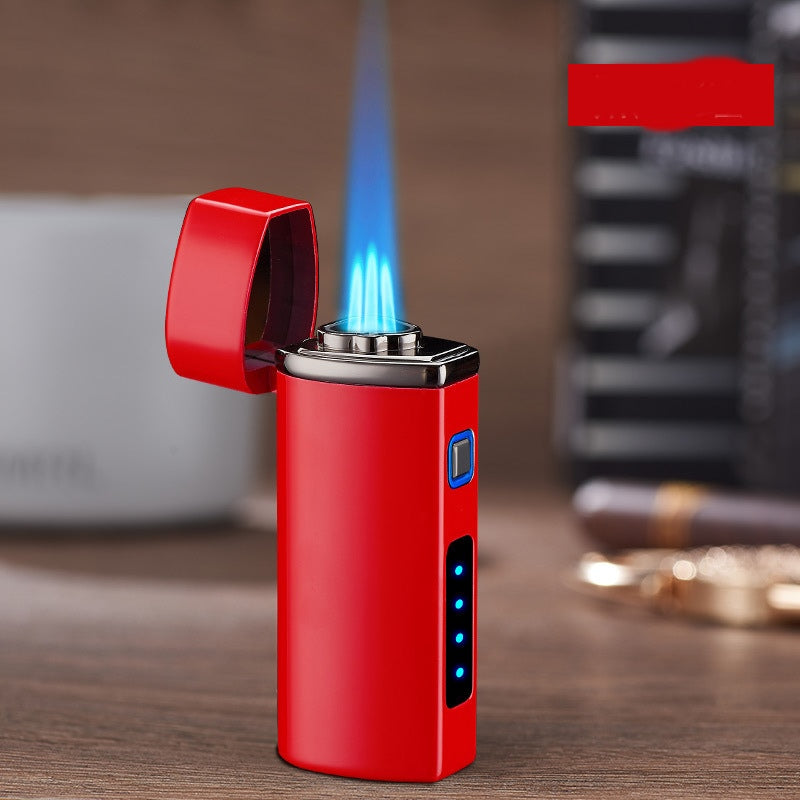 Triple Flame Windproof USB Charging Jet Lighter - Image 5