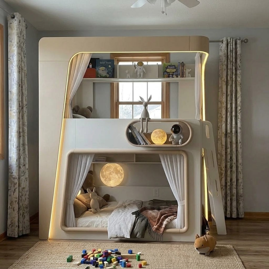 Space Capsule Futuristic Kids Creative Bunk Bed
