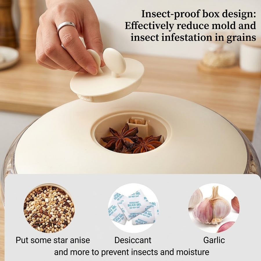 Dry Store Rotating Grain Cereal Dispenser Storage