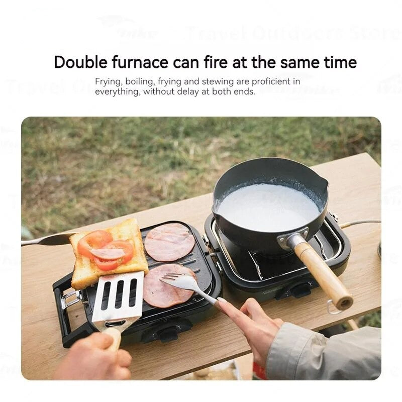 Dual Burner Portable Picnic Grill Stove - Image 4