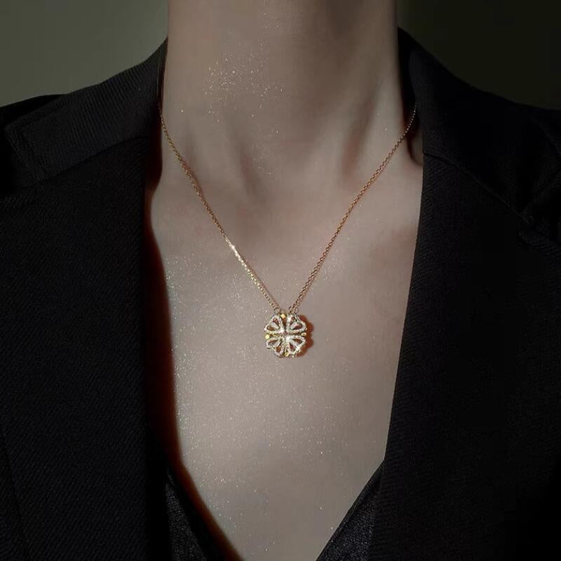 Cute Four Heart Magnet Necklace - Image 3