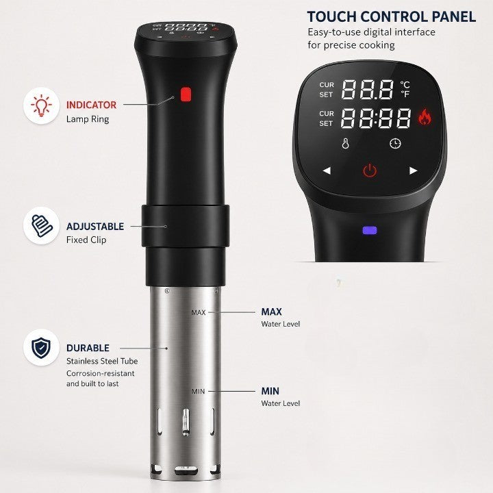Sous Vide Digital Screen Temperature&Time Control