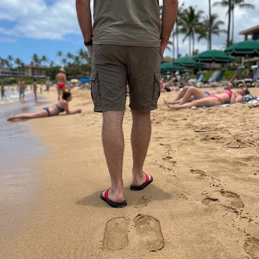 Buzz Off Middle Finger Beach Slippers