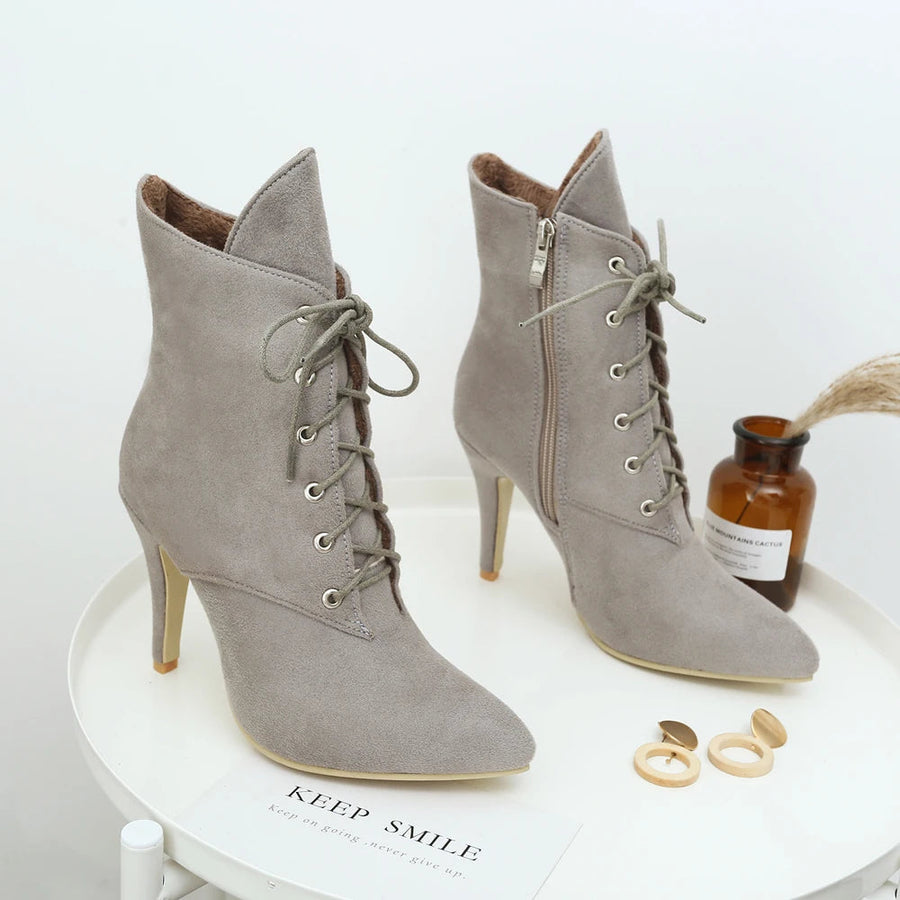 Leopard Design Lace up Women Shoes - Image 7