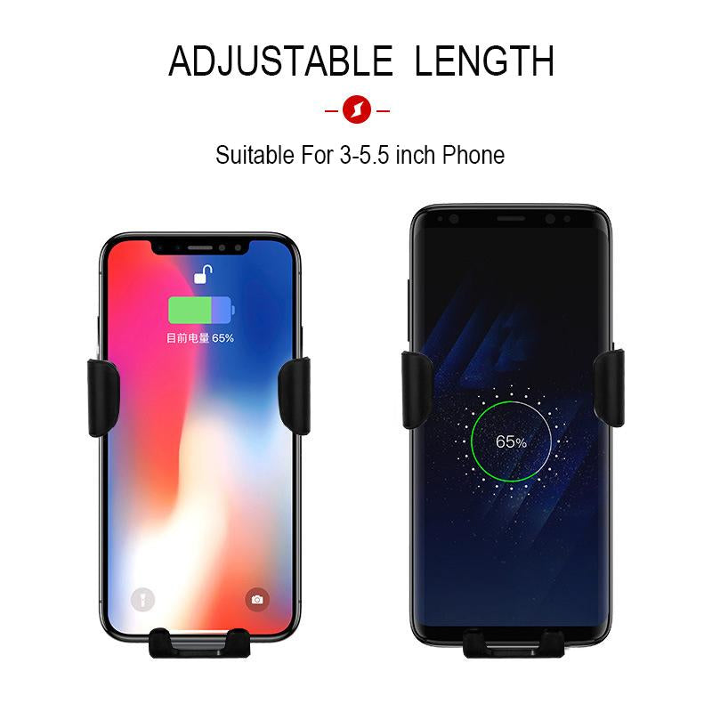 Quick Grip Auto-Clamping Wireless Charge Car Phone Holder - Image 2
