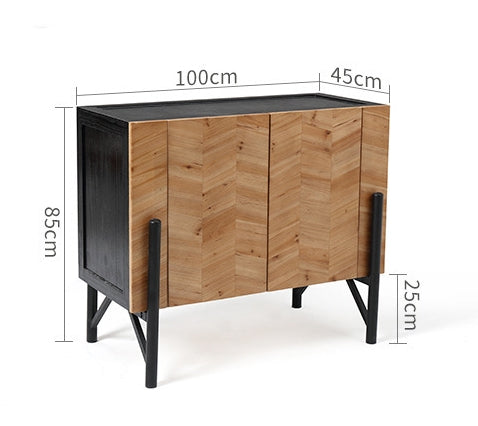 Nordic Elegant Side Entrance Wood Cabinet - Image 5