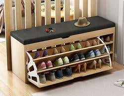 Nordic Wooden Space Saving Shoe Rack Stool - Image 7