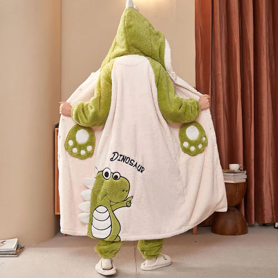 Plush Dinosaur Hooded Pajama Suit - Image 6