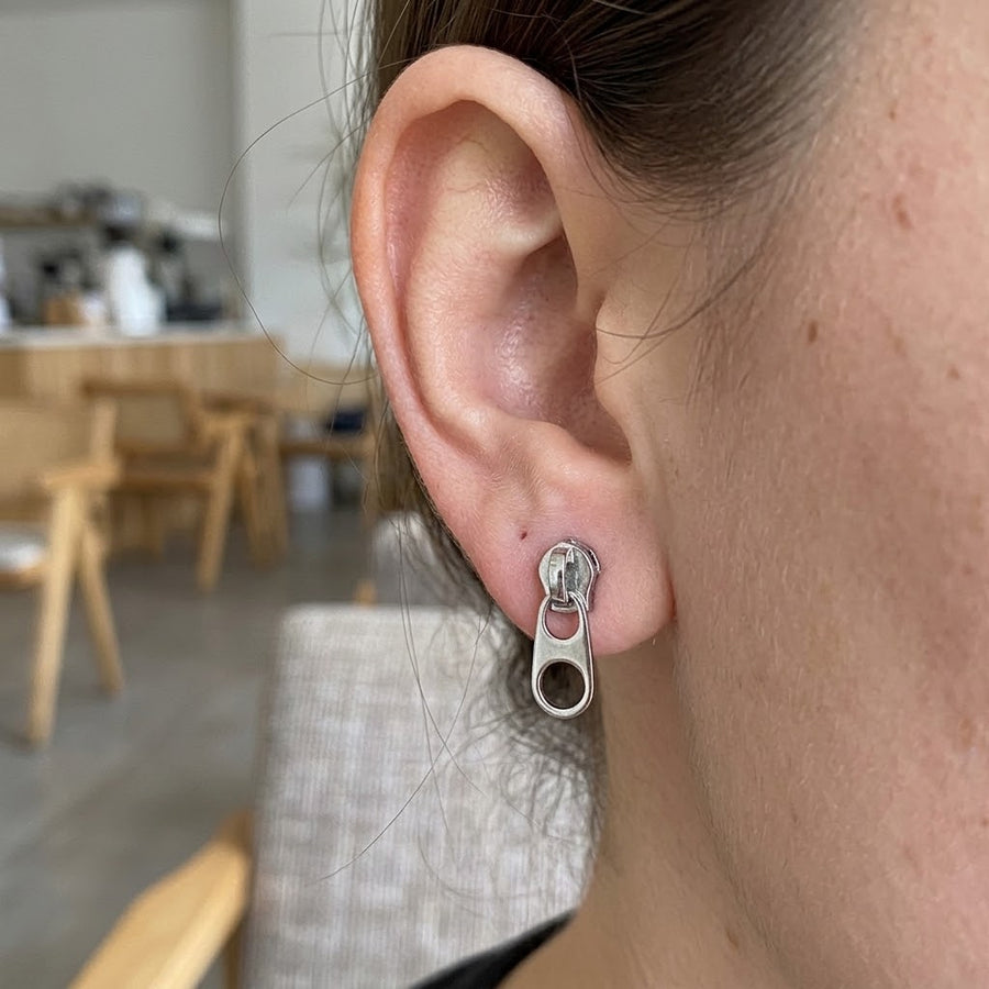 Zip Me Up Zipper Stud Earrings