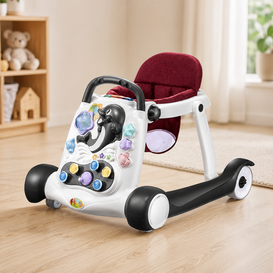 Anti-Rollover Multi-function Baby Walker with Music