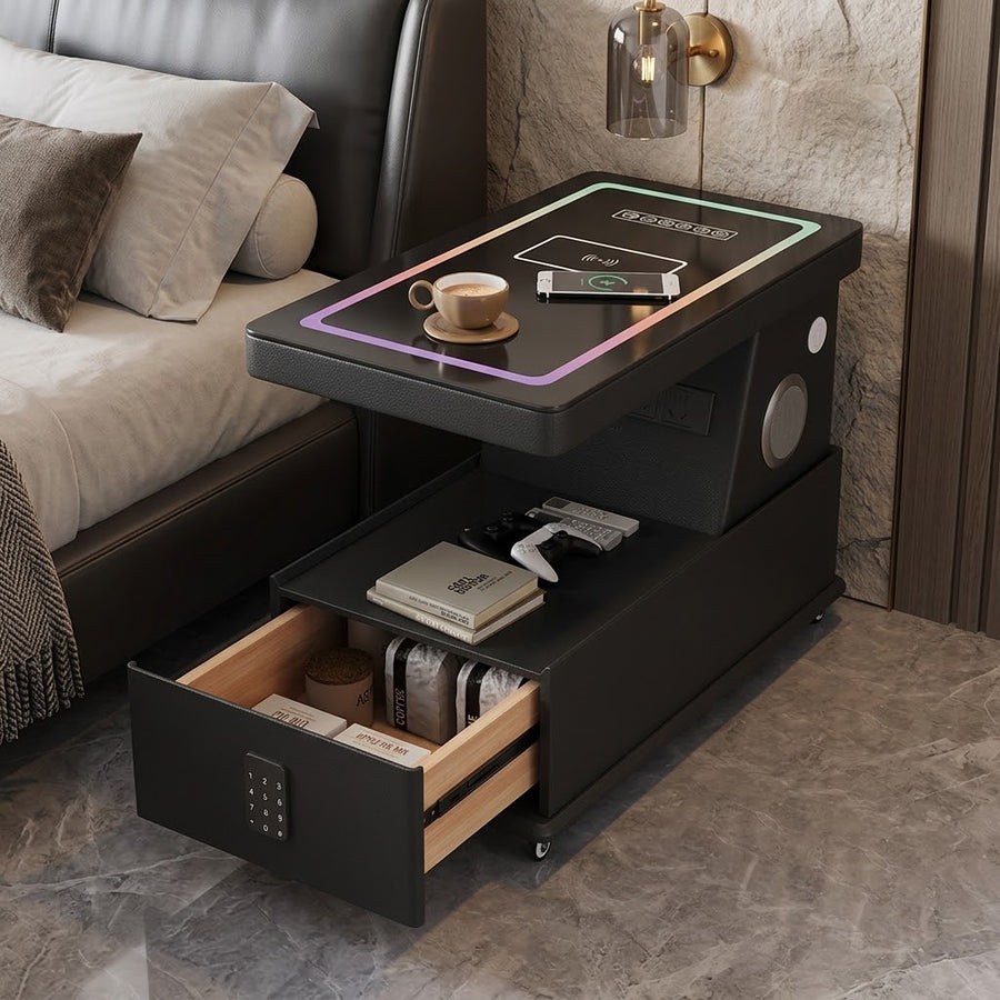 Drop Zone Smart Rolling Charging Storage Side Table