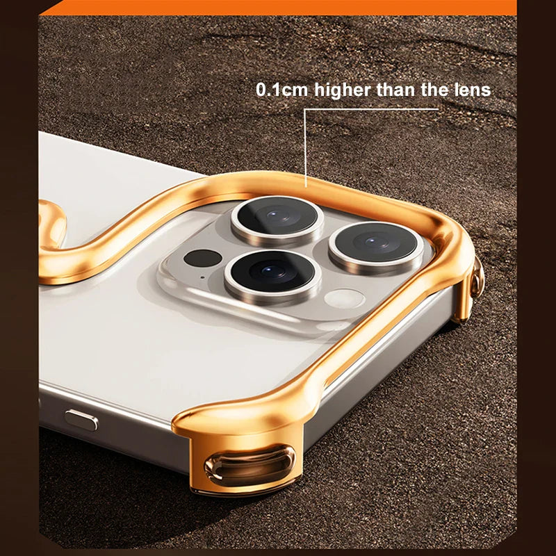 Frameless Metal Track Bumper iPhone Case - Image 1