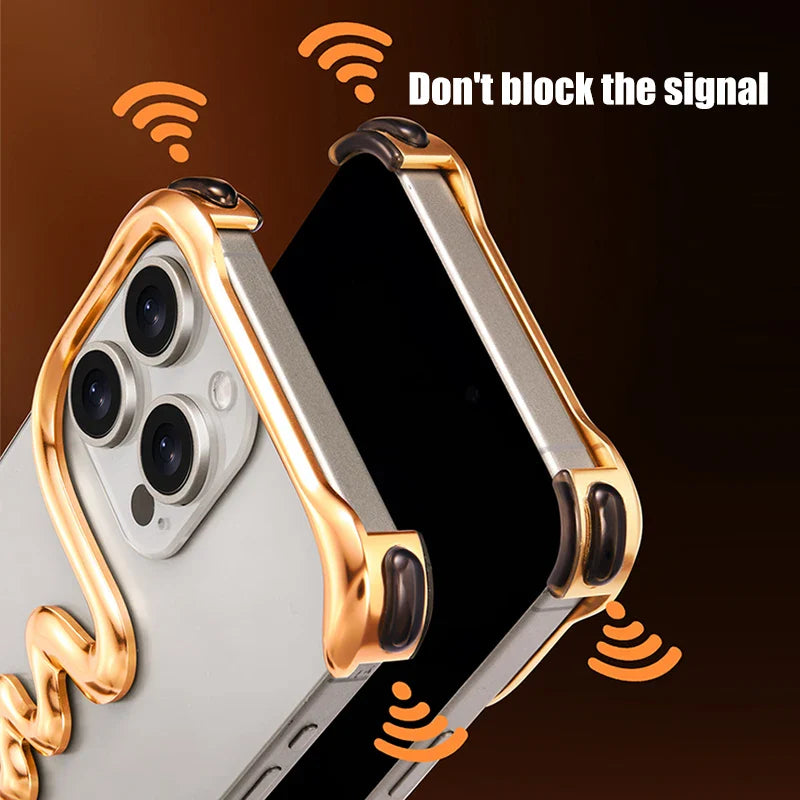 Frameless Metal Track Bumper iPhone Case - Image 4