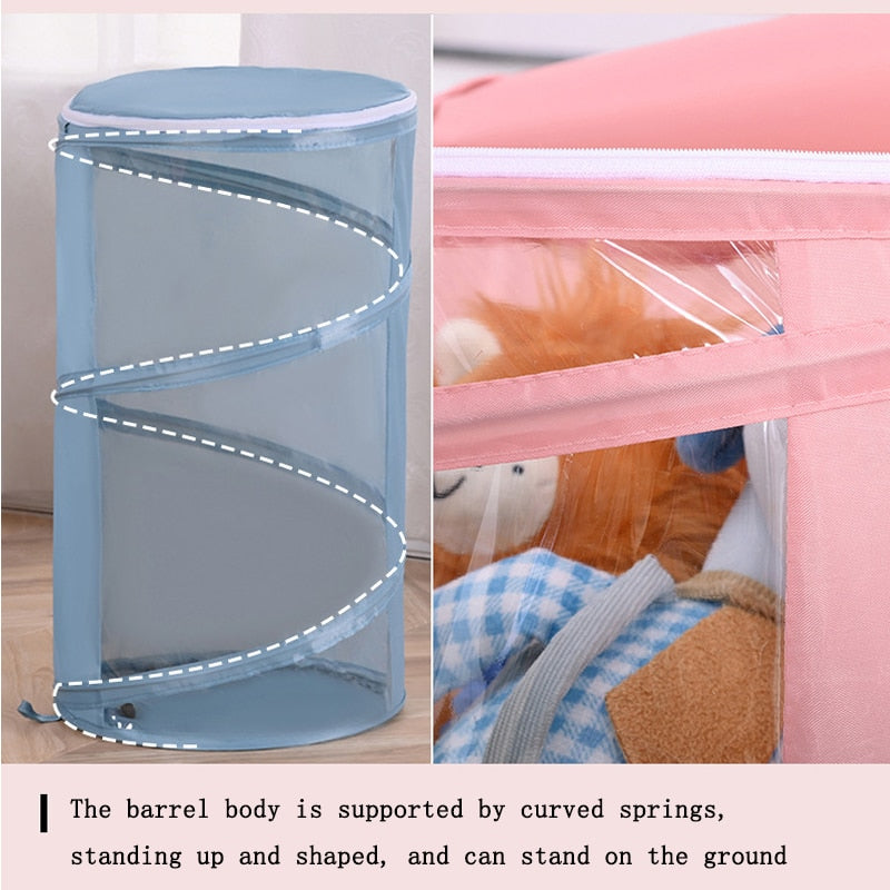 Fluffy Friend Kids Toy Storage Organizer Bucket - Image 3