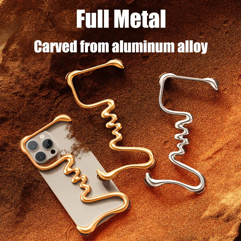 Frameless Metal Track Bumper iPhone Case - Image 5