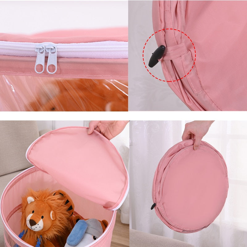 Fluffy Friend Kids Toy Storage Organizer Bucket - Image 2