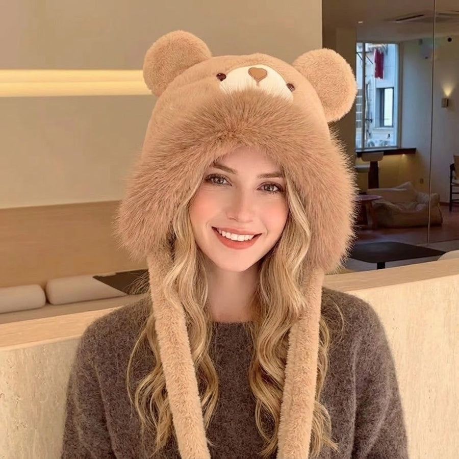 Fluffy Bear Winter Hat - Image 4