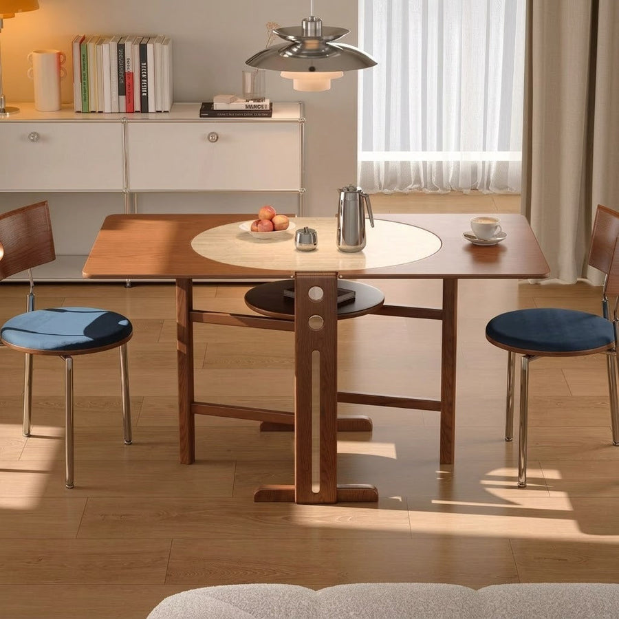 Vintage Style Folding Wooden Dining Table - Image 5