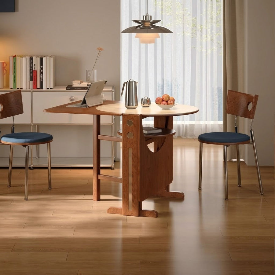 Vintage Style Folding Wooden Dining Table - Image 6